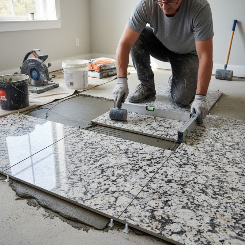Crushed Granite Installation